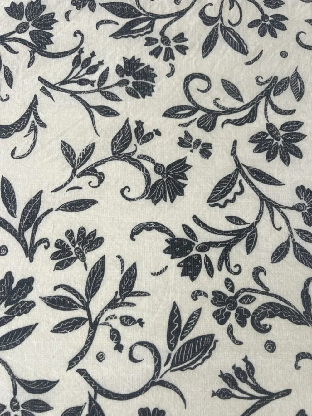 Collier Campbell KING Fitted Sheet 100% Combed Cotton Stencil Flower Made in USA